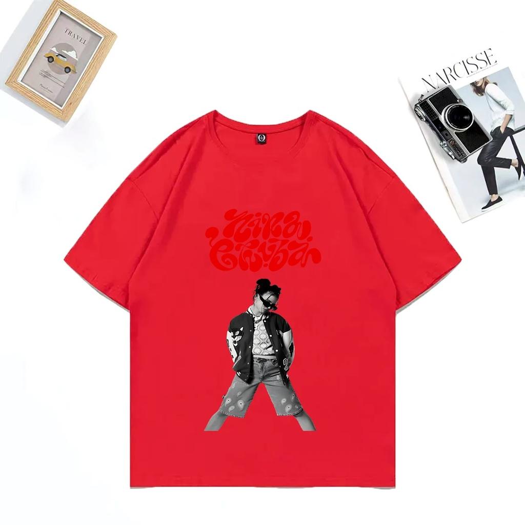 Nina Chuba grandes tailles hauts vintage T-shirt Hommes Femmes manches courtes Vêtements Mode Graphiques t-shirt Hip Hop 100% Coton T-shirts