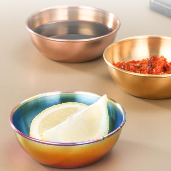 Stainless Steel Sauce Dish Dipping Bowls for Spices Snacks Mini Prep Bowls