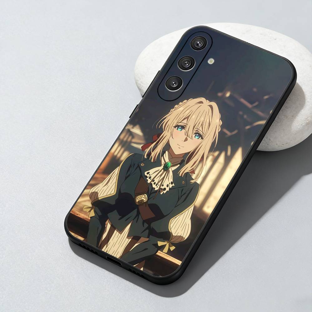V-Violet E-Evergarden  Phone Case For Samsung Galaxy A73,A72,A71,A70,A52,A51 Others Soft Black Cover