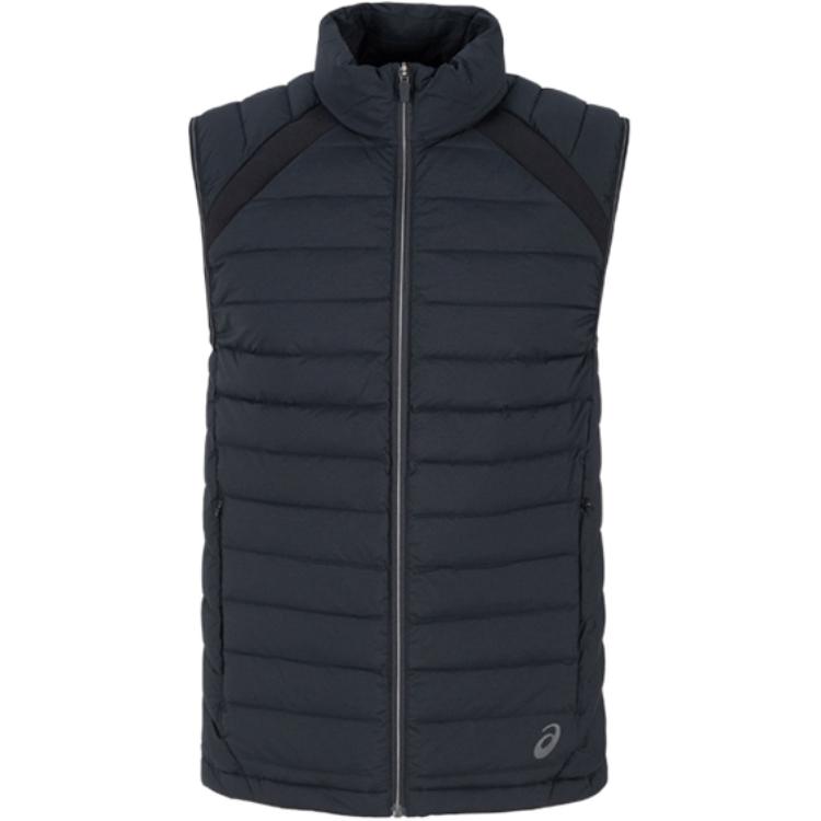 ASICS Down Vests Men s Black Stand Collar Moderate Other 2031F370-001 S