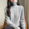 Women Sweater 100% Wool MODERN NEW SAGA Turtleneck Knit Pullover Thick Winter Jumpers Female Knit Tops