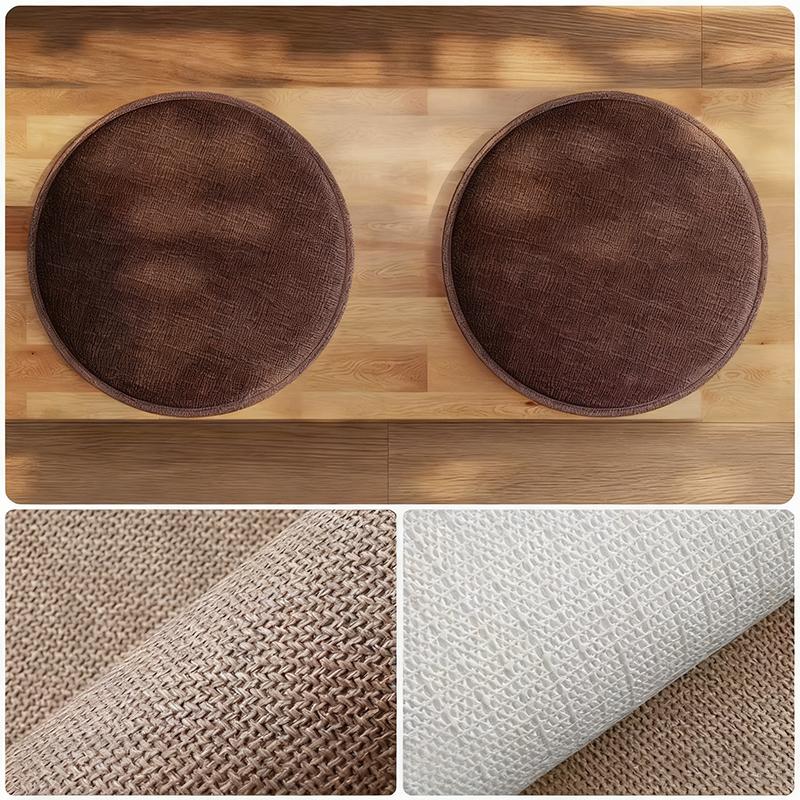 

Anti Slip Breathable Circular Cushion Made of Imitation Linen Woven Cushion Thickened Sponge Solid Color Cushion for Household 40x40cm темно-коричневого кольору
