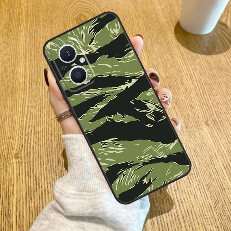 Camo Camouflage Pattern Funda For OPPO Reno 12F 11F 13F 14F 8T 8 Lite 10 11 12 13 14 OPPO Find X8 X6 X5 X9 Pro Case