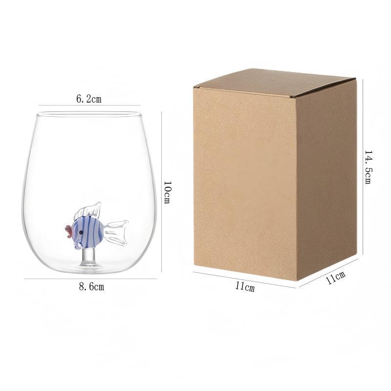 New 3D Cartoon Animal Figurine Glass Cup Wall Glass Coffee Mugs Teacup Espresso Glass Milk Mug For Desktop Decoration