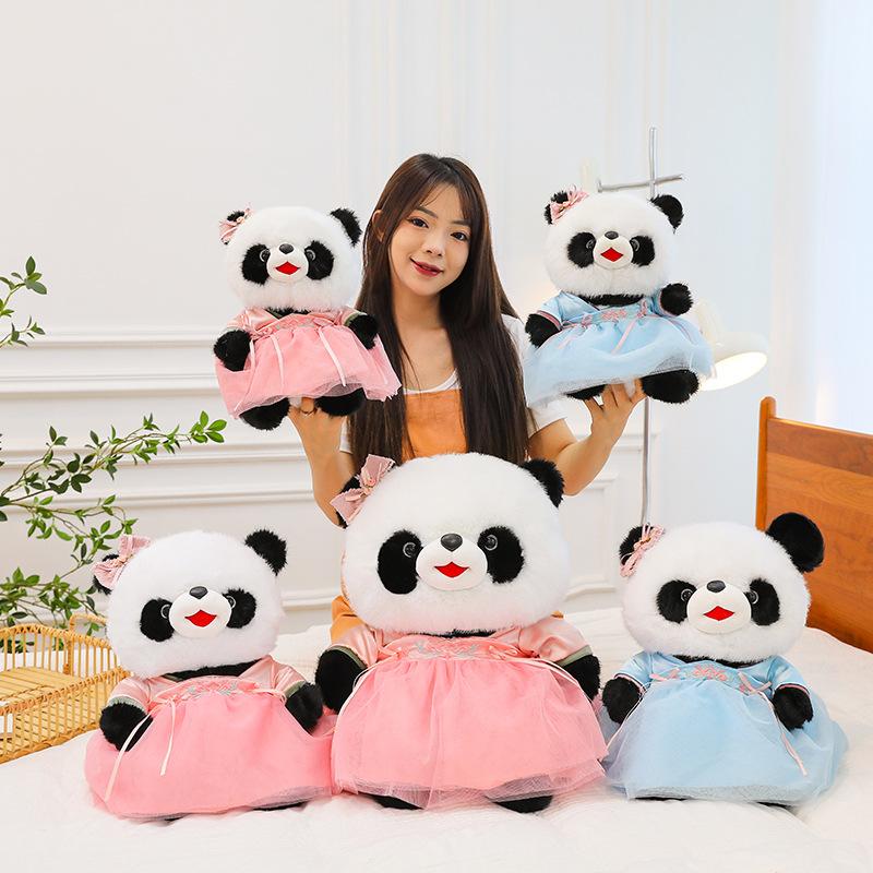Оригинальная плюшевая игрушка панда Ханфу, имитация гигантской панды Хуахуа, тряпичная кукла, кукла, бутик, детский подарок на день рождения