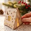 Wooden Tent Christmas Decoration, DIY Kit and for Home Display