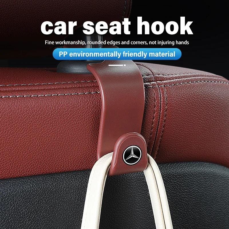 2pcs Car Headrest Hook Storage Hanger Back Seat Organizer Holder For Mercedes Benz AMG A C E S G Class W201 W210 W108 W204 W205