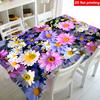 2D Flat Printing, 1pc Colorful Daisy Pattern Tablecloth, Durable Polyester, Fresh And Natural, Home Kitchen Tablecloth, Indoor And Outdoor Use, Table 