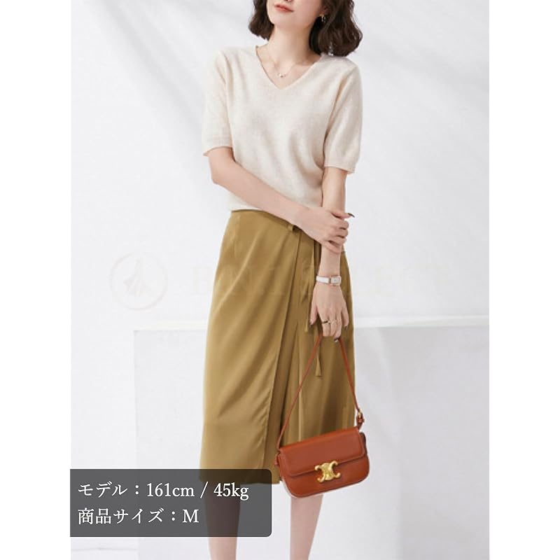 [BN1 select] knit short sleeve ladies spring summer autumn clothes Beautiful sweater V-neck tops women's clothing 30s 40s 50s red red BN276 RED L