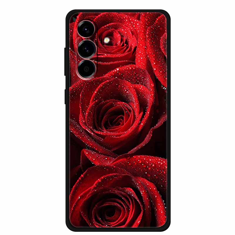 For Samsung Galaxy S25 FE 5G Case Soft Silicone TPU Black Phone Cover For Galaxy S25 FE 5G Protective Cartoon Bumper Coque S25FE