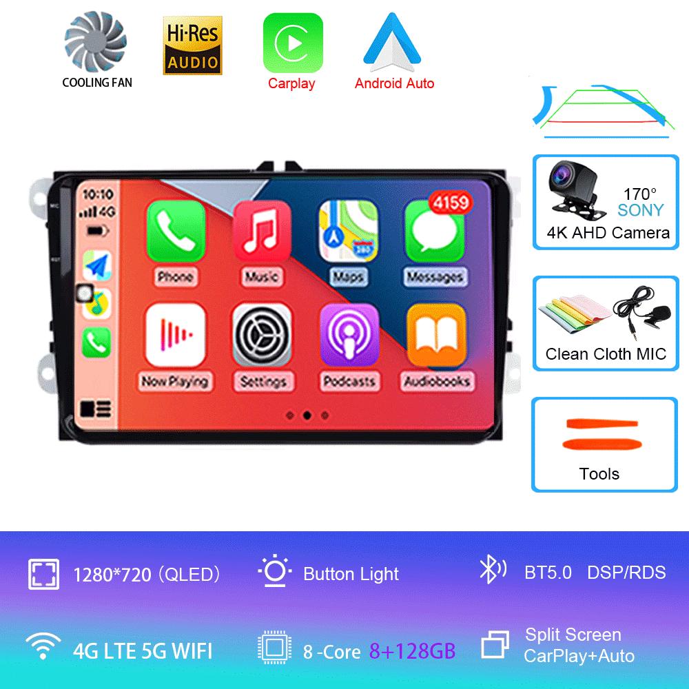 Android 14 Car Radio GPS Navigation For VW Passat B6 Amarok Volkswagen Skoda Octavia 2 Superb JettaT5 Golf 5 Multimedia