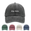 1pc "dog Mum. " Vintage Washed Kanye Baseball Cap for Women,leisure Driver Hat Low Adjustablewindyproof Dad Cap for Daliywear