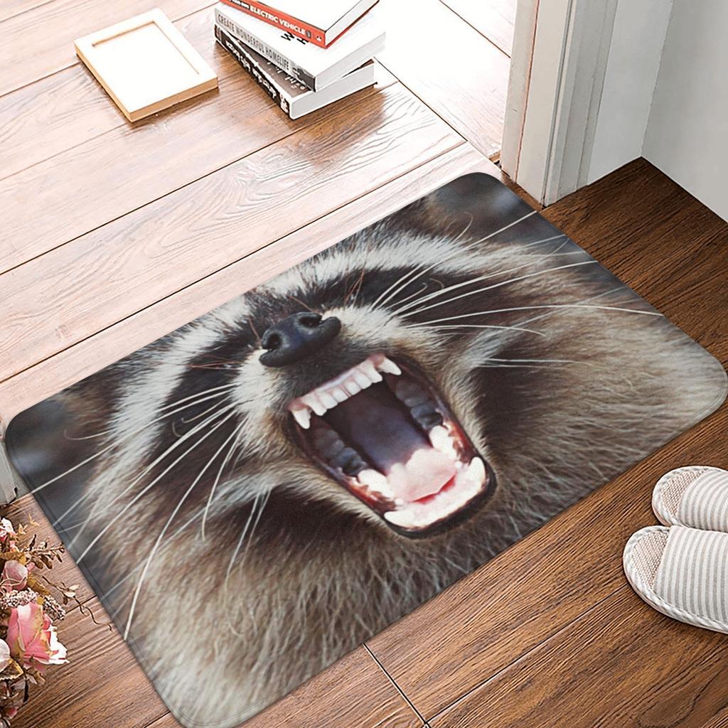 Funny Opposable Thumbs Raccoon Doormat Mat Anti-Slip Racoon Panda Bath Kitchen Balcony Rug Carpet 40*60cm
