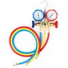 R410A R22 R134a R404A Manifold Gauge Set HVAC A/C Refrigeration Charging Service with Hoses Adjustable Couplers Adapter
