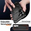 For Samsung Galaxy S24+ Magnetic Case Ring Kickstand PC + TPU Hybrid Phone Cover