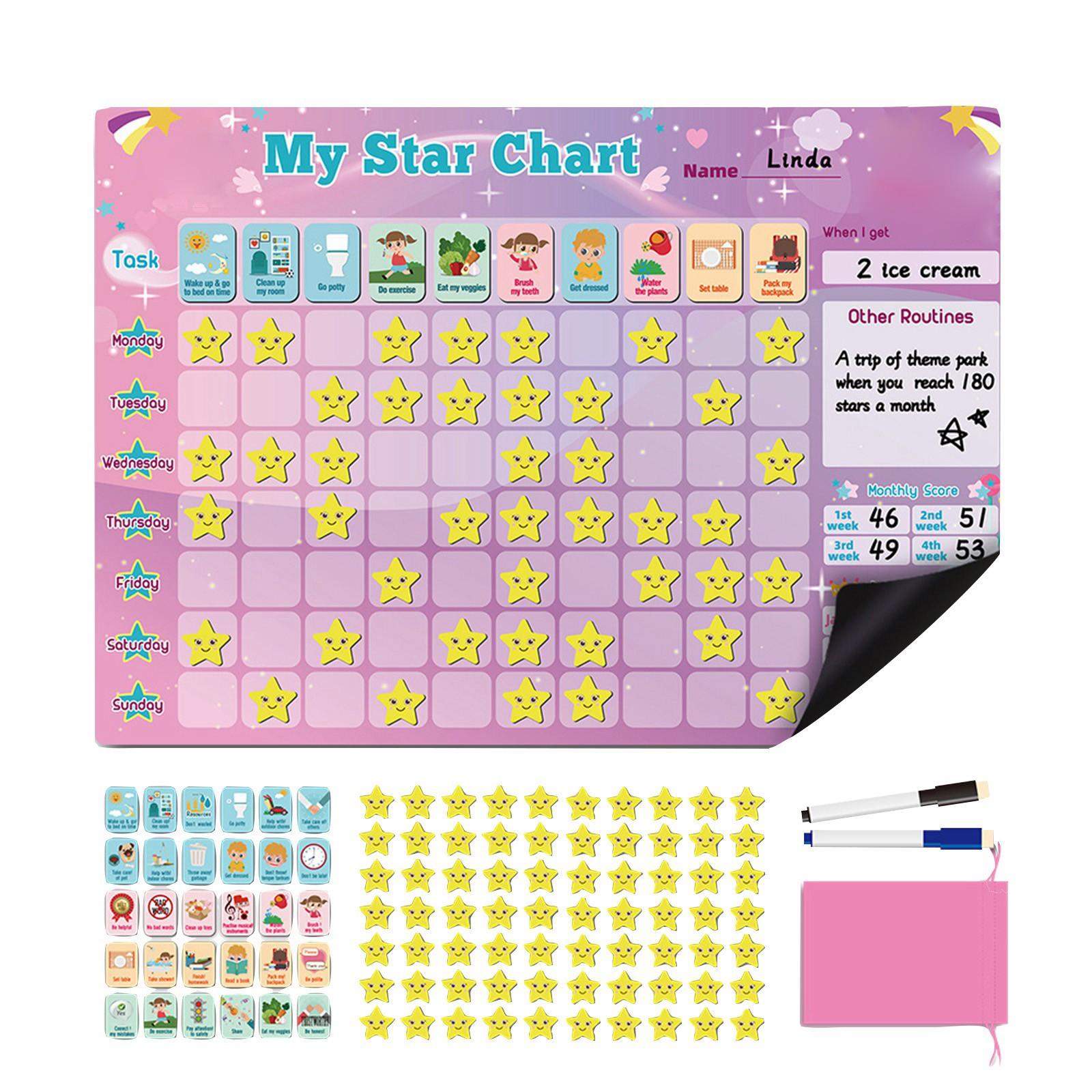 

Таблица мотивации для детей, Вспомогательные инструменты для СДВГ, Таблица поведения и магнитная система ответственности, Добавьте веселье, Назначенный план One Size