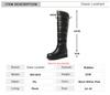 Fashion Winter Warm Pink White Snow Boots Women Shoes 2025 Low Heels Knee High Boots Female Platform Plush Long Boats Mujer Black 34-43