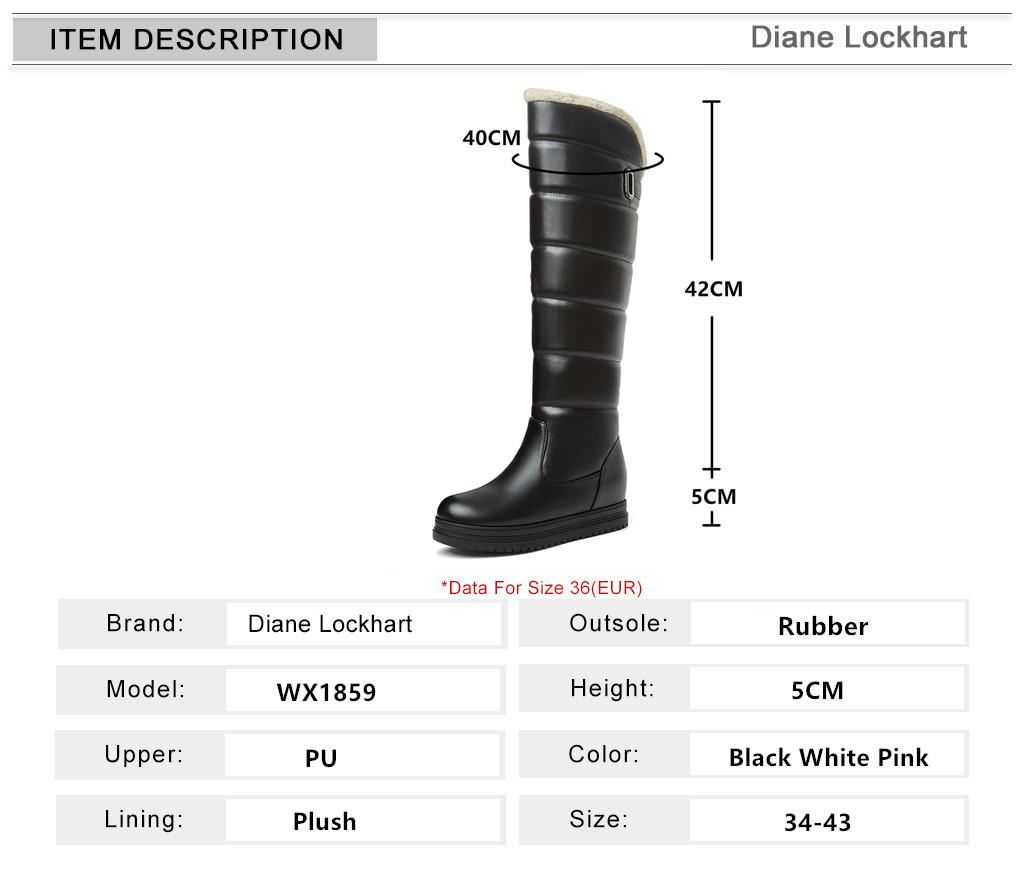 Fashion Winter Warm Pink White Snow Boots Women Shoes 2025 Low Heels Knee High Boots Female Platform Plush Long Boats Mujer Black 34-43