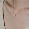 Niche Design S925 Sterling Silver Gold-Plated Diamond Star Pendant Necklace