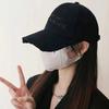 Korean Letter Baseball Hat Alphabet Embroidery Holes Peaked Cap Casual Snapback Cap  Men Women