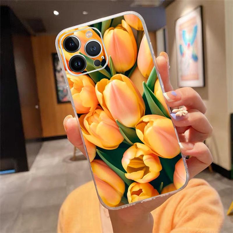 Tulips Phone Case For Iphone 17 Pro Max Air 16 15 14 13 Pro Max 15 16 Pro 15Plus
