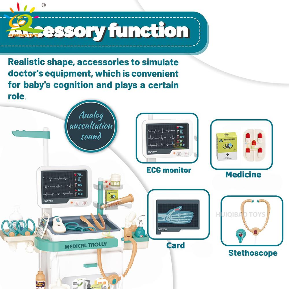 Medical Table Equipment Set Children's Toy  Includes Simulated Exquisite Props  Simulated Doctor Game Parent-Child Interaction