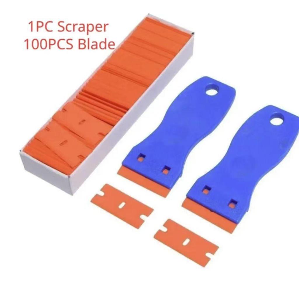 Plastic Cleaning Scraper for Glue and Stain Removal - Small Shovel Tool for Car Film and Household Cleaning