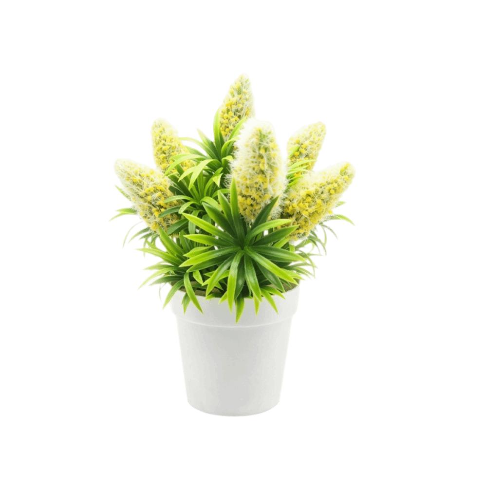 With Pot Artificial Flower Bonsai Multicolor Faux Potted Flower Indoor Outdoor