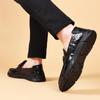 New Shoes for Men Genuine Leather Casual Shoes Spring Business Flat Skateboard Shoes Street Sheepskin Leisure Slip-on Loafers