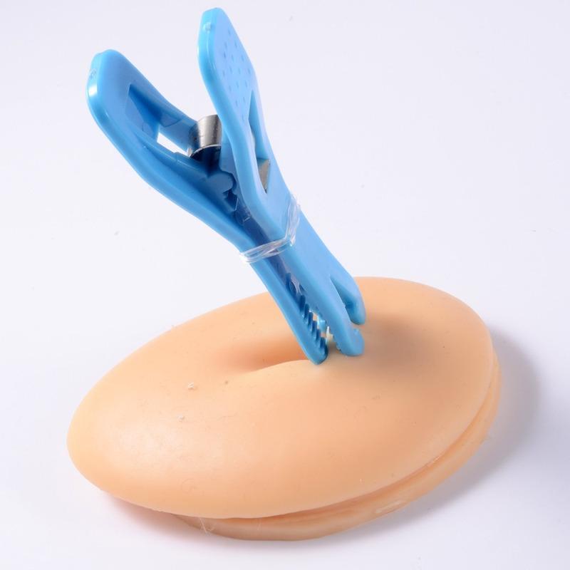 2/4 Stück Acryl Sterilisierte Piercing-Klemme Körperzange Klemme Zange Ohr Lippe Bauchnabel Nase Rund Dreieck Professionelles Piercing-Werkzeug-Set