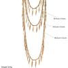 Exaggerated Design Collarbone Chain Geometric Alloy Long Vintage Necklace Elegant Trendy Women's Jewelry