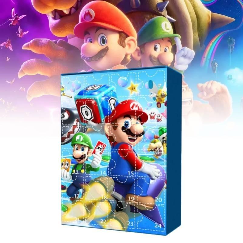 Christmas Advent Calendar Mario Sanrio Kids Holiday Countdown Toy Blind Box Set