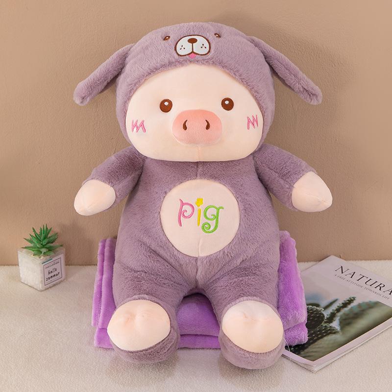 Cute Cartoon Pillow Blanket 2 In 1, Plush Soft Fleece Travel Throw, Cozy Unfoldable Comfort for Kids Adults, Gift Idea for Anime Lovers 160*110cm