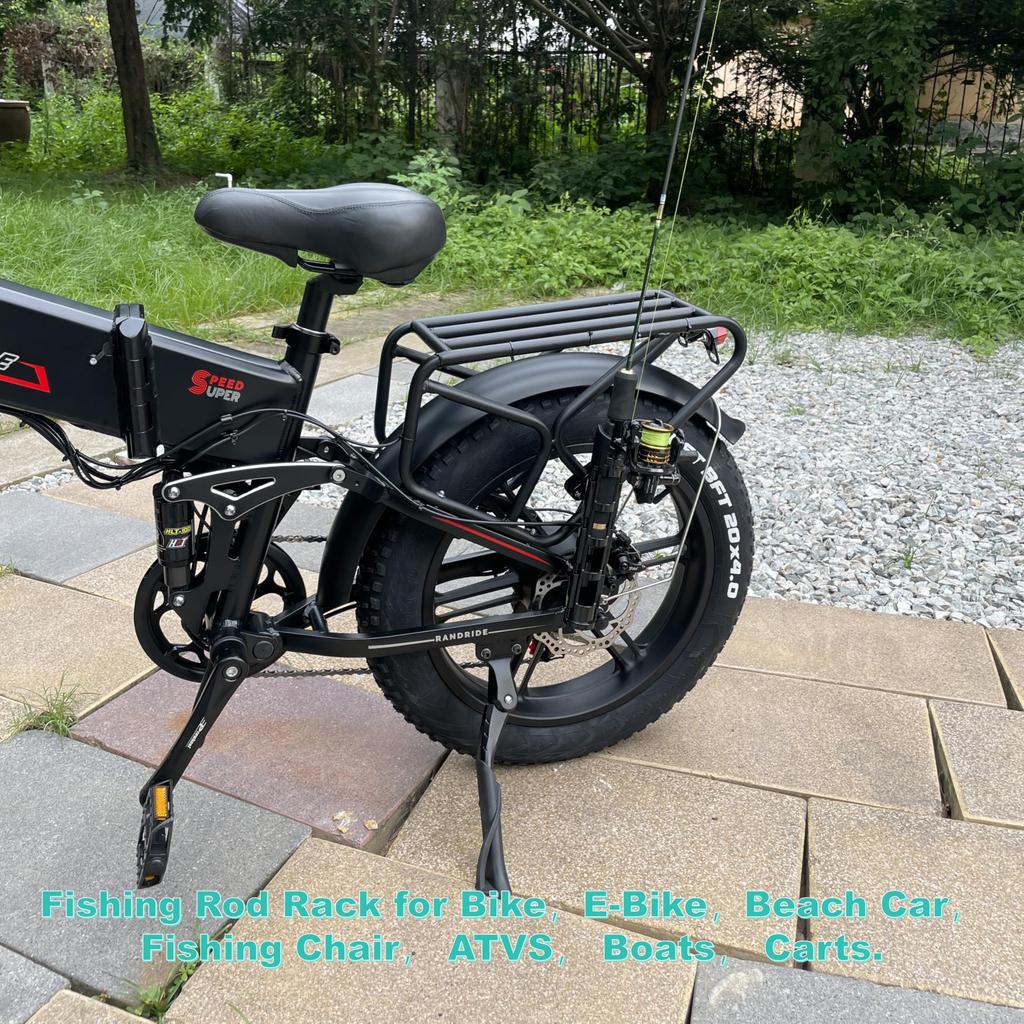 OUTDOORWEI Bicycle Fishing Rod Holder Fishing Rods Are Securely Attached To the Bike Safe and Secure Easy To Install - - -