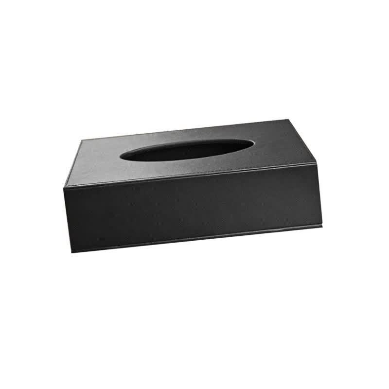 JNS Black Acrylic Tissue Box
