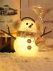 2025 Christmas Decorations Glowing Little Snowman Xmas Tree Decor Plaid Striped Scarf Doll Home Decor Christmas Supplies Navidad