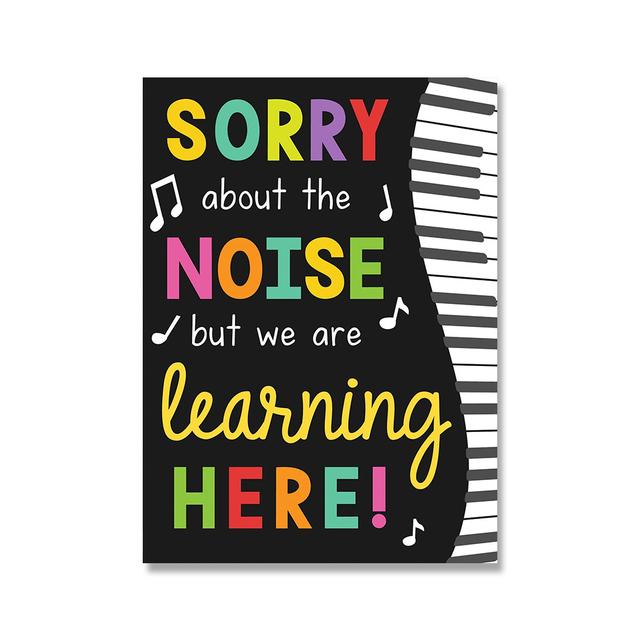 Modern Art Music Teacher Classroom Rules Poster Printed Classroom Decor Music Wall Artwork Canvas Painting Home Decor No Frame