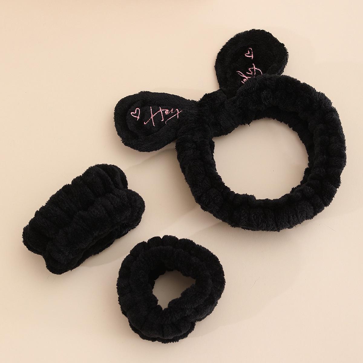 

Вишита пов язка-бант на голову для макіяжу та вмивання обличчя - Однотонний аксесуар для волосся