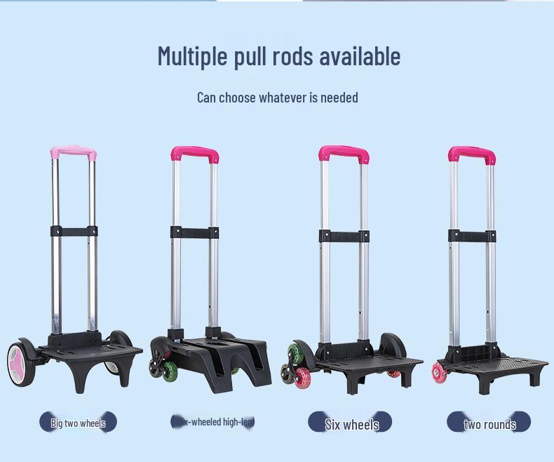 Cartoon Trolley Backpack for Grade 2-6 Students - Large Capacity Schoolbag for Boys & Girls