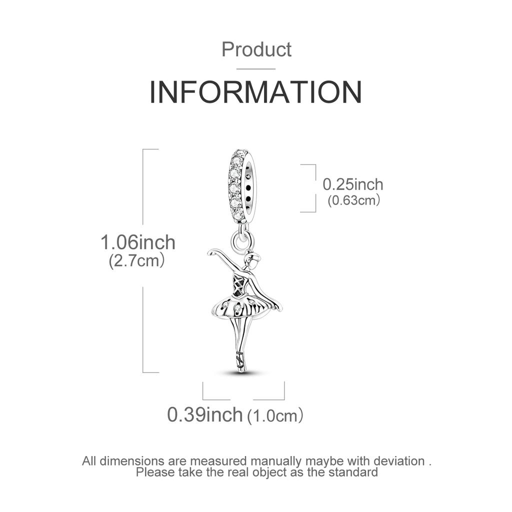 Echter Kupfer-Ballettmädchen-Anhänger, passend für originelle Armbänder, zur Herstellung von Modeschmuck, Geschenkidee