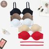 5 pcs women Padded with wire small size brassiere Wedding Party Detachable Straps bra 75BC- 85B - 3055