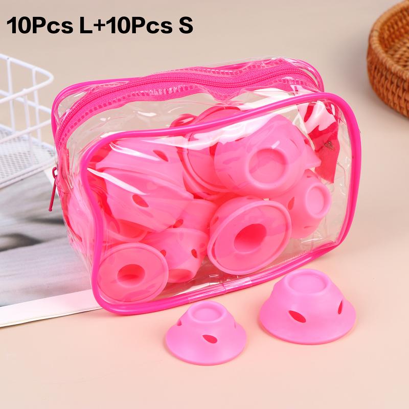 20Pcs Silicone For Hair Curling Rollers Diy Set With Mushroom Bell Shapes Spiral Design Soft Construction Easy Removal Curls