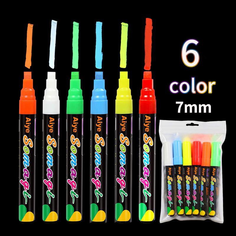 

Liquid Erasable Chalk Markers Pens 6/8 Colors Washable & Wet Erase Neon Art Makers for Blackboard Chalkboard Signs Glass Window