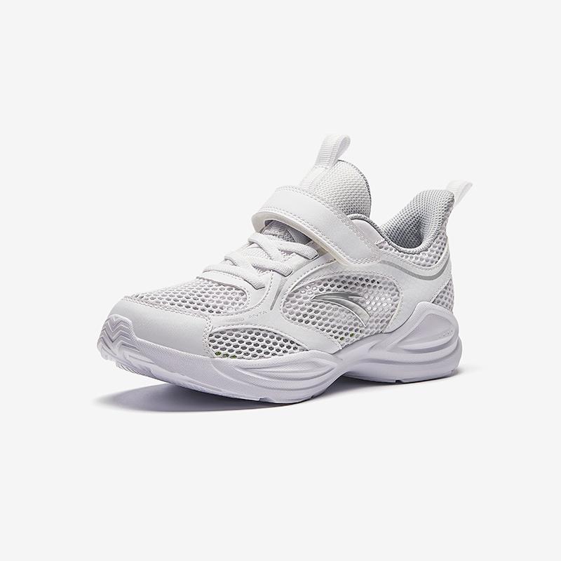 Anta Kids Mesh Lightweight Simple Versatile Sports Casual Shoes Breathable Low-Top Running Shoes Kids sneaker White A312425520-1