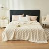 1 stk vaffelplysjteppe Pure Color Pledd Varm Myk Komfortabel Sofa Dynepledd Hjemmedekorasjon Sengeteppe Flanellteppe
