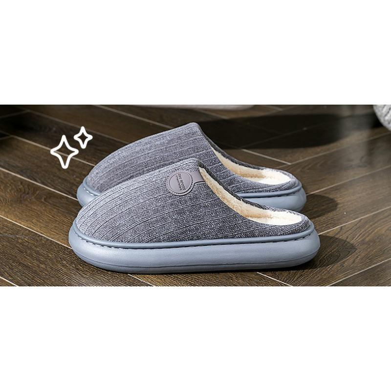 Nuovo Stile di Pantofole: Scarpe da interno in cotone, spesse, antiscivolo, in pile, calde e imbottite