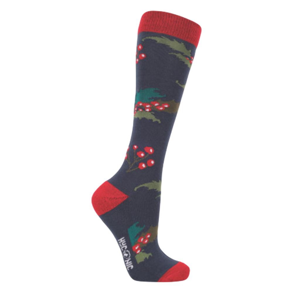 Hy Unisex Adult Holly Christmas Boot Socks (Pack of 3)