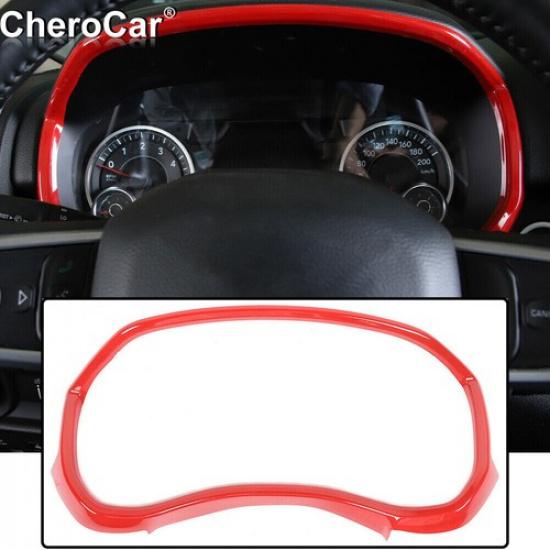 Red Interior Dashboard Decoration Frame Trim Cover For Dodge Ram 1500 2018-