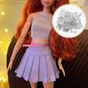 100pcs 4mm Miniature Doll Belt Buckles Sliver Rectangle Adjuster  for Sewing Accessories