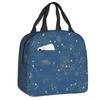 Night Galaxy Constellation Insulated Lunch Bags For School Office Space Stars Leakproof Thermal Cooler Lunch Box Children